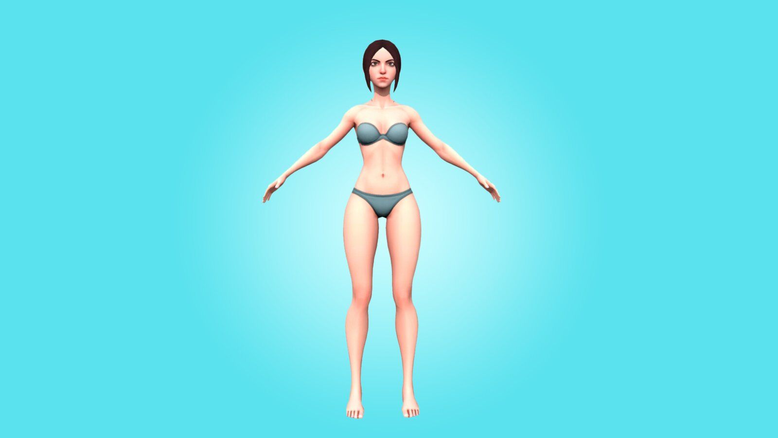 FEMALE BASE MESH-REGINA- INCREDIBLE RIGGED 3D CHARACTER!