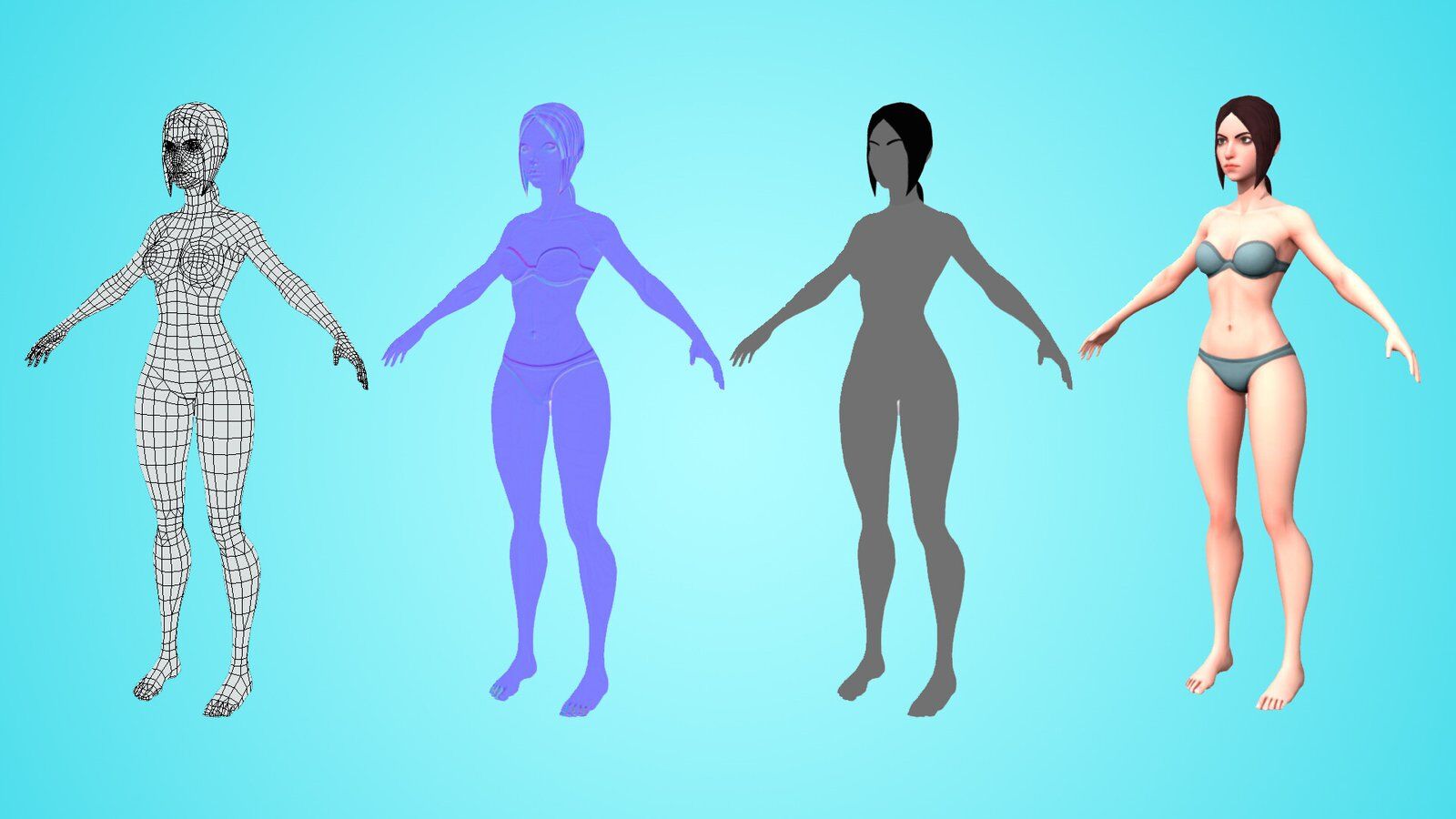 FEMALE BASE MESH-REGINA- INCREDIBLE RIGGED 3D CHARACTER! - Image 3