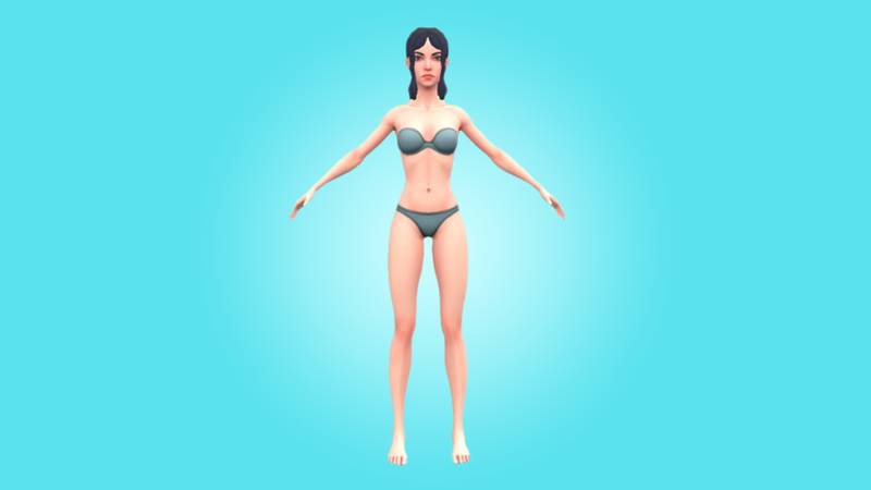 FEMALE BASE MESH -JANNA- NEW RIGGED 3D CHARACTER!