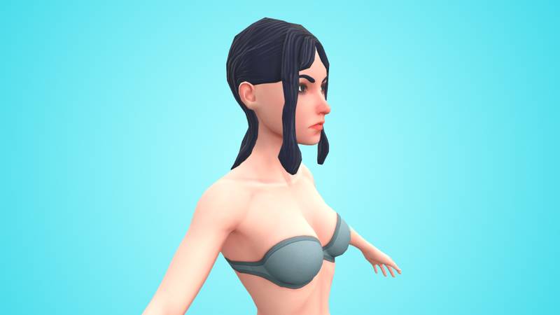 FEMALE BASE MESH -JANNA- NEW RIGGED 3D CHARACTER! - Image 5