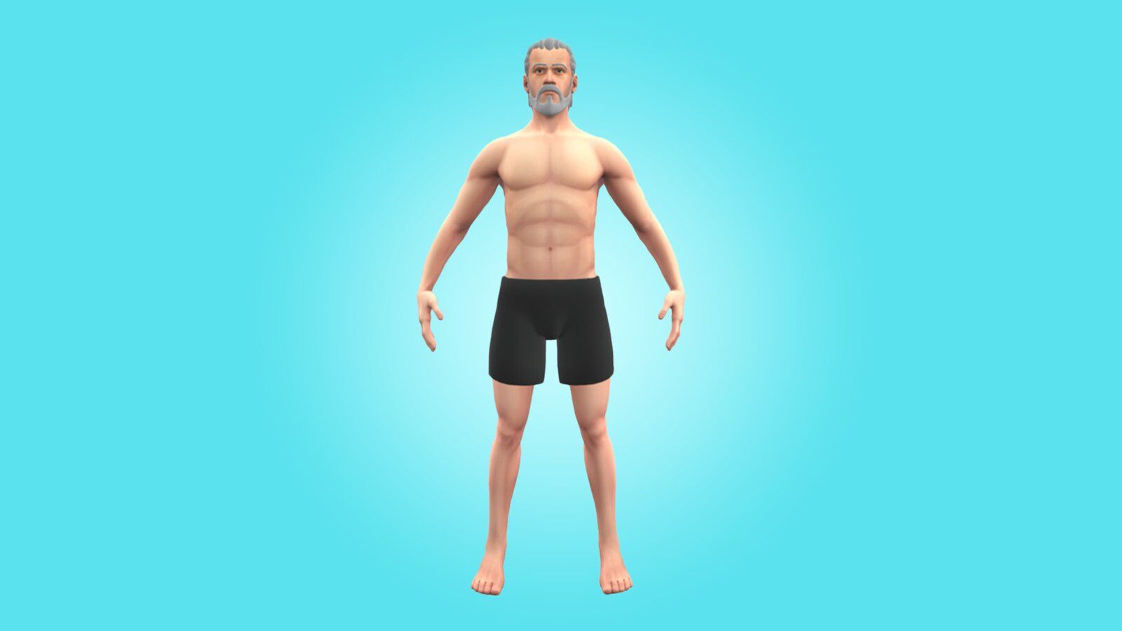 AWESOME 3D CHARACTER - ARYN - CARTOON CHARACTER - MALE BASE MESH