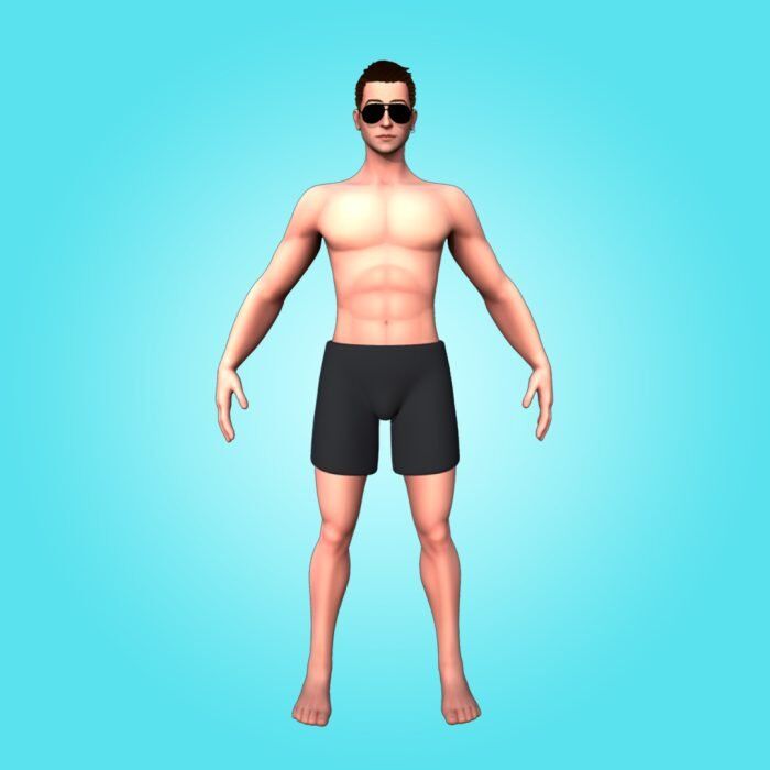 MALE BASE MESH - ROBERT - 3D RIGGED CHARACTER