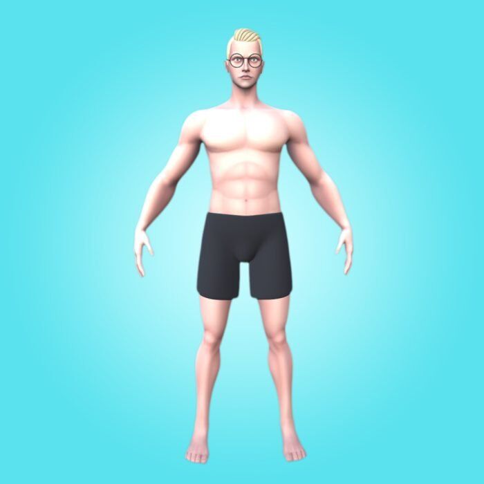 NEW MALE BASE MESH – JORL – 3D RIGGED CHARACTER