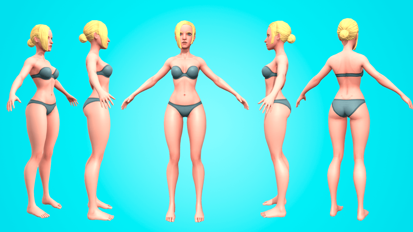 IMPRESIVE 3D CARTOON CHARACTER- BRIANNA- NEW RIGGED BASE MESH! - Image 2