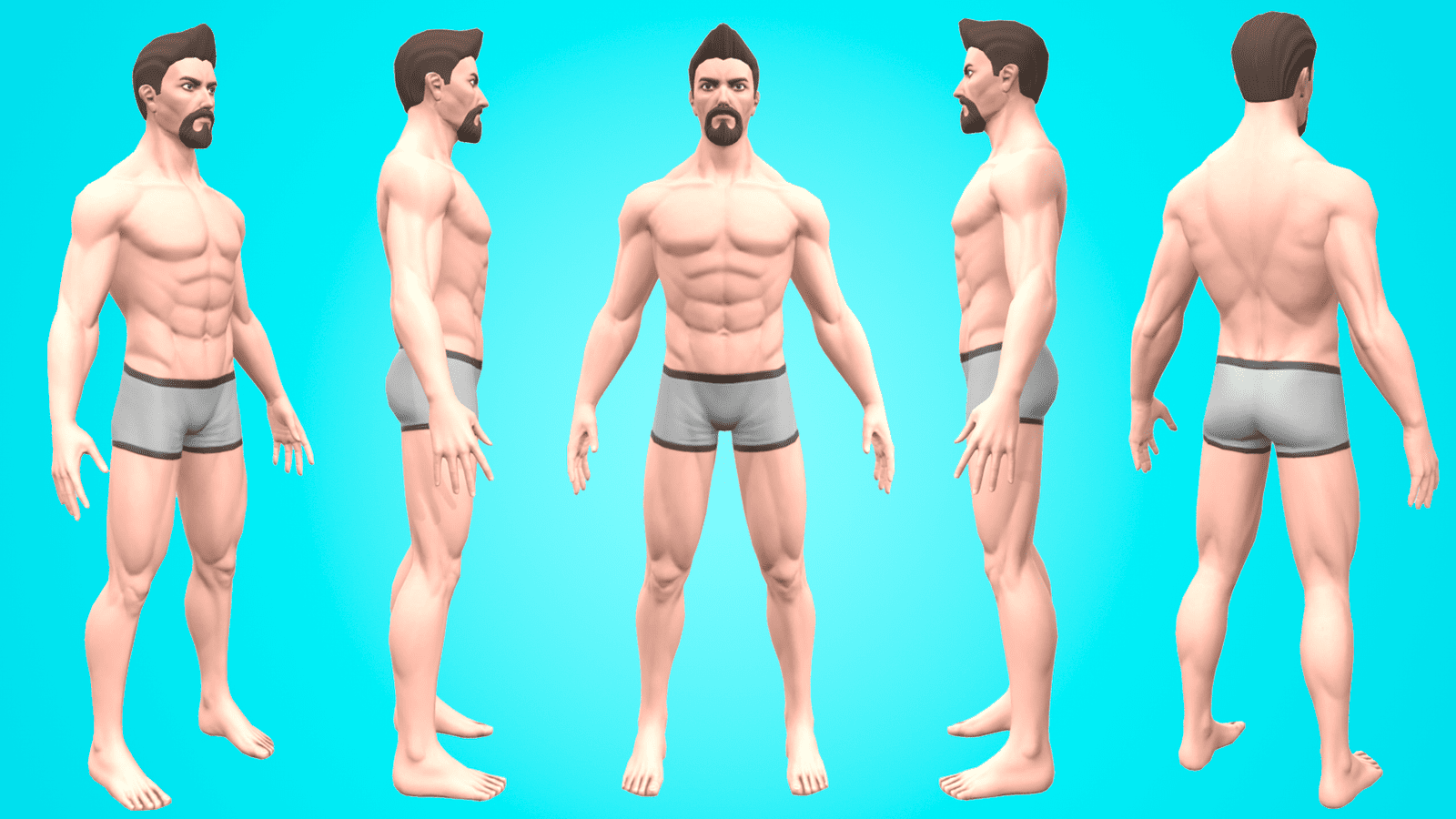 3D RIGGED BASE MESH - EGON - AWESOME CARTOON CHARACTER - Image 2