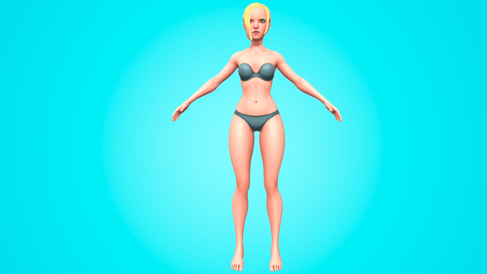 IMPRESIVE 3D CARTOON CHARACTER- BRIANNA- NEW RIGGED BASE MESH!