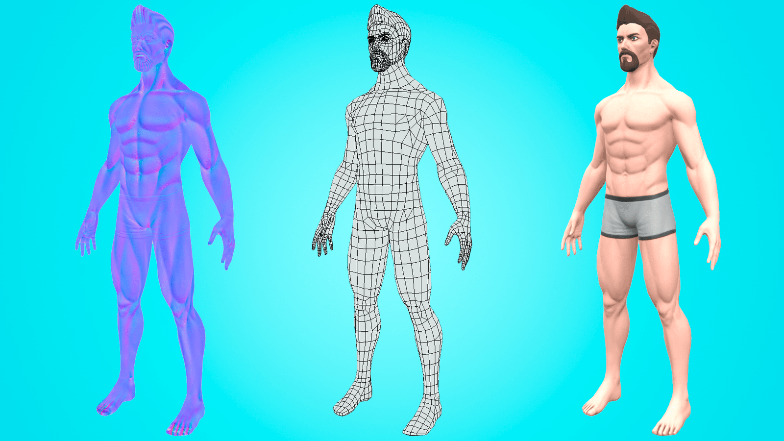 3D RIGGED BASE MESH - EGON - AWESOME CARTOON CHARACTER - Image 3