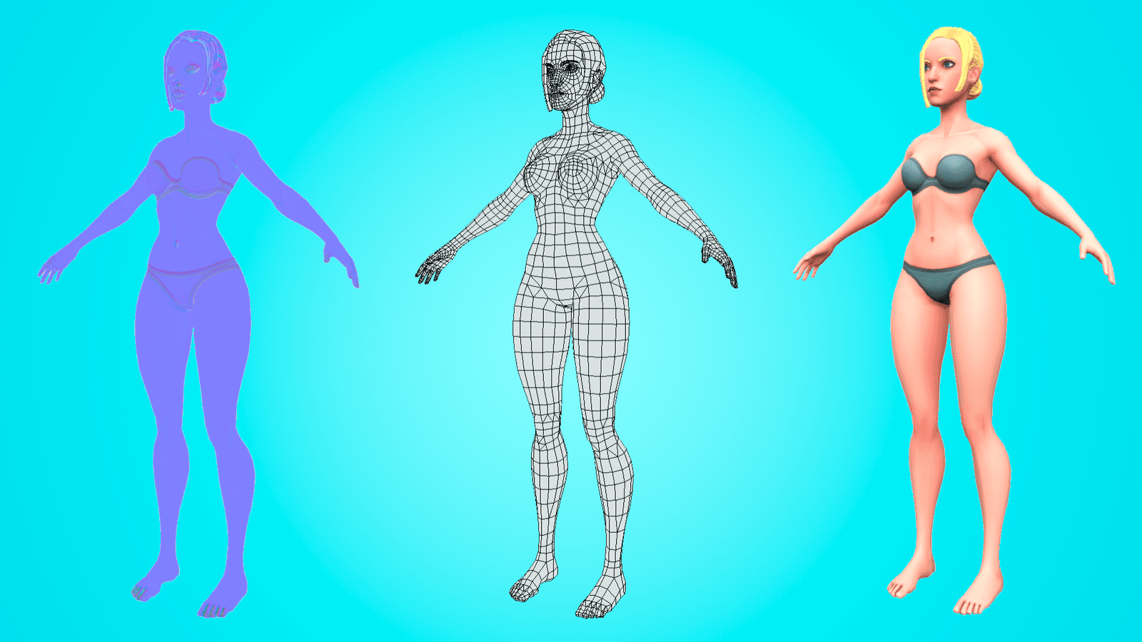 IMPRESIVE 3D CARTOON CHARACTER- BRIANNA- NEW RIGGED BASE MESH! - Image 3