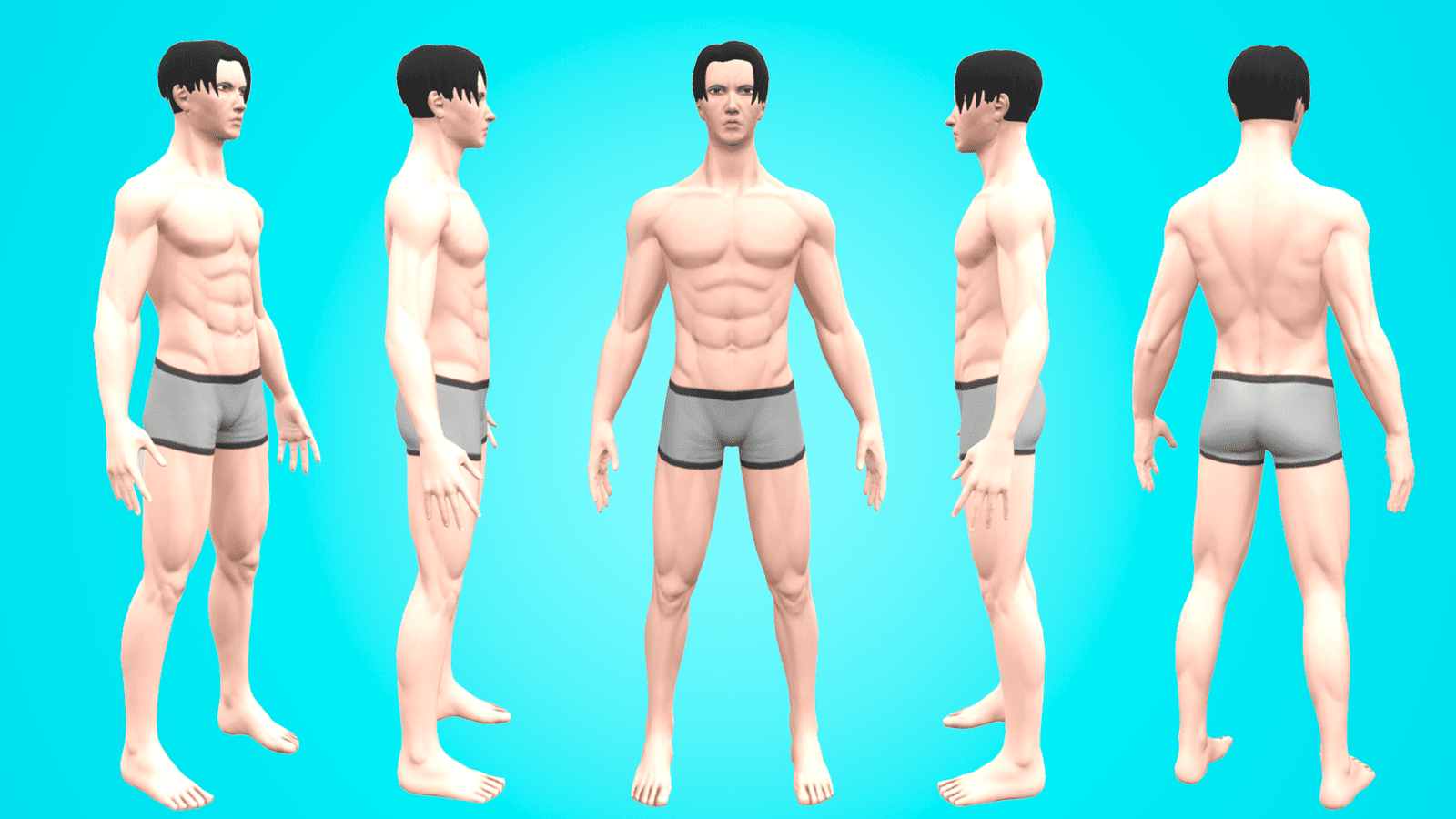 STYLIZED BASE MESH - LEVY - NEW 3D MALE CHARACTER! - Image 2