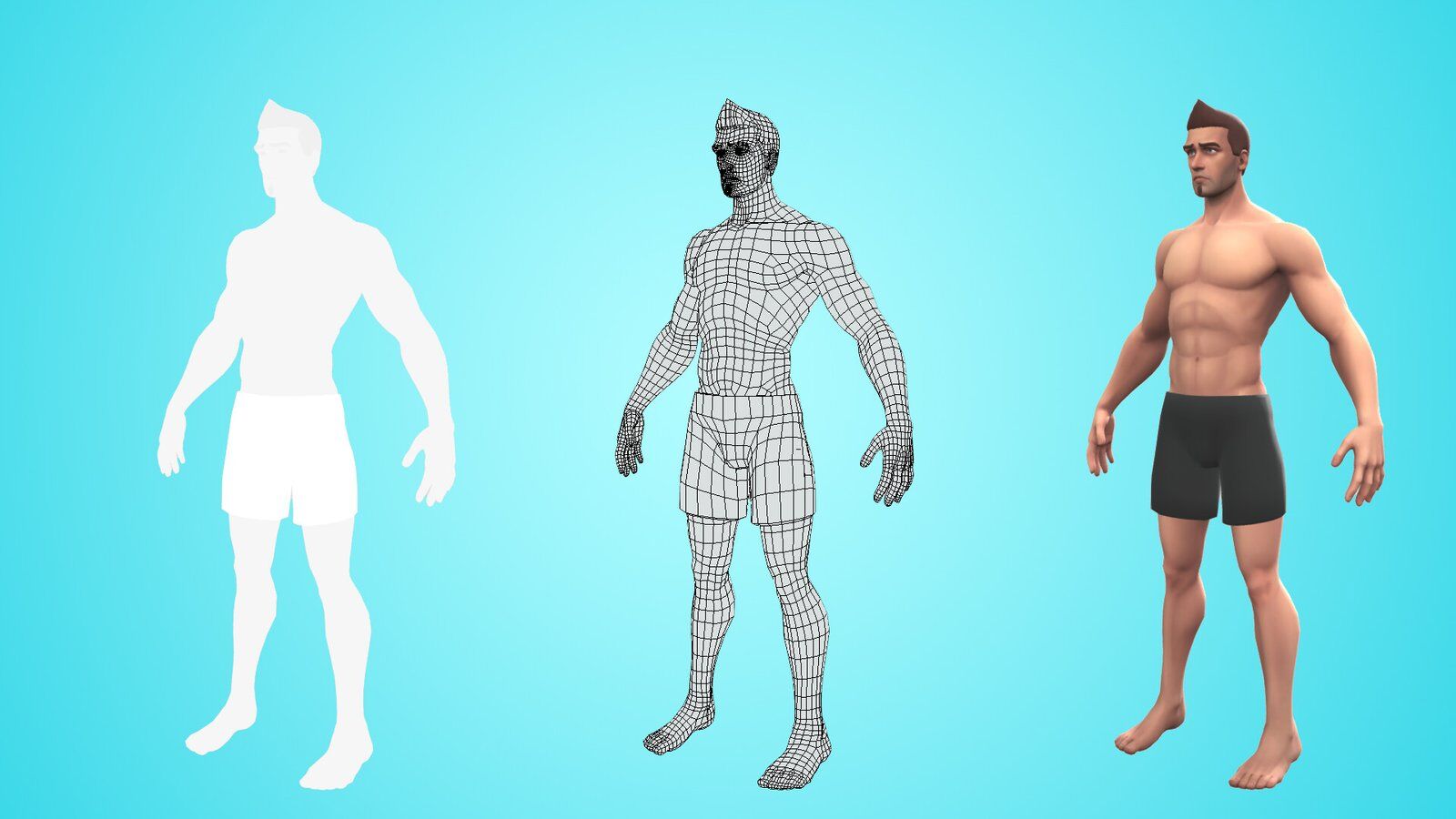 MALE BASE MESH - ANTONIO - AWESOME CARTOON 3D CHARACTER - Image 4