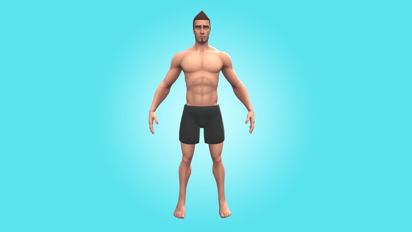 MALE BASE MESH - ANTONIO - AWESOME CARTOON 3D CHARACTER
