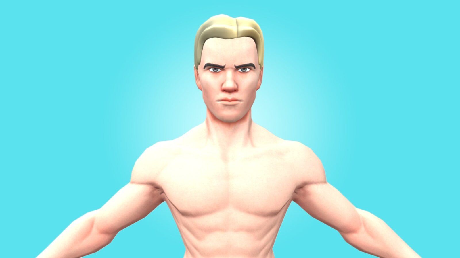 MALE BASE MESH - RICK - AWESOME CARTOON 3D CHARACTER - Image 3