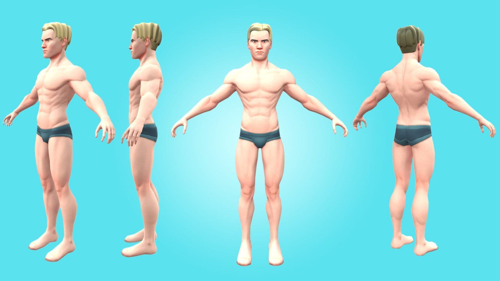 MALE BASE MESH - RICK - AWESOME CARTOON 3D CHARACTER - Image 2