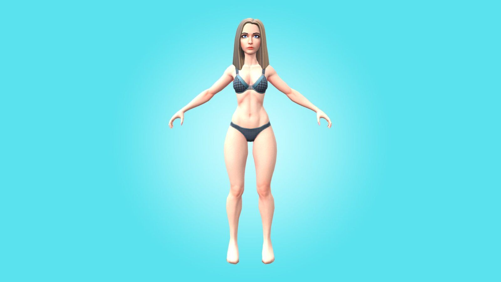 FEMALE BASE MESH NEW - 3D RIGGED CHARACTER