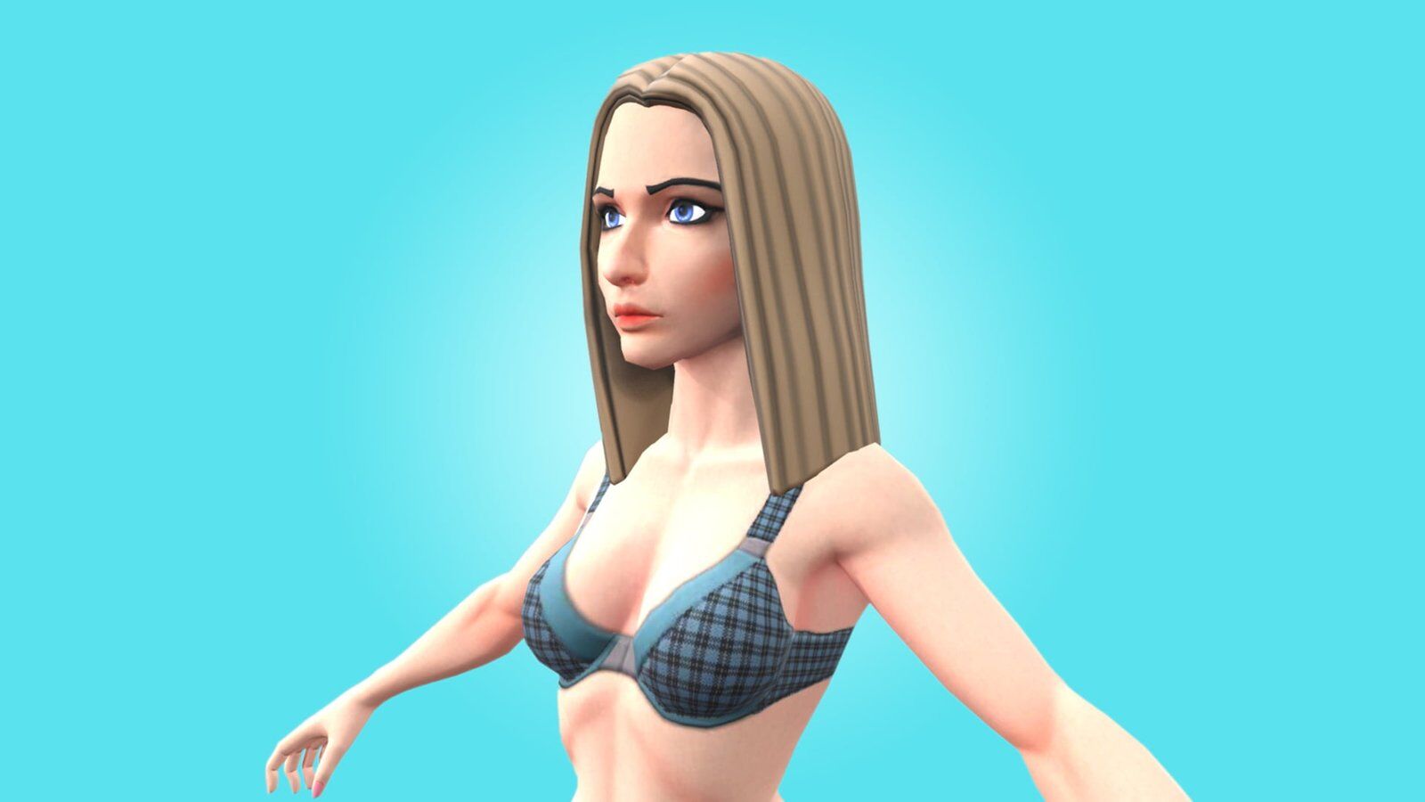 FEMALE BASE MESH NEW - 3D RIGGED CHARACTER - Image 3