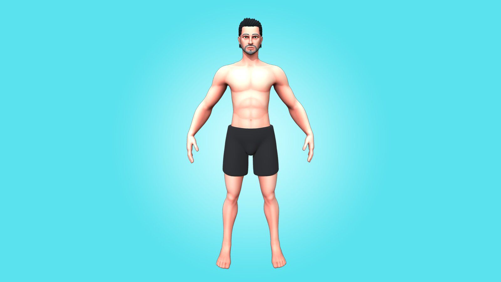 MALE BASE MESH – NIAM – 3D RIGGED CHARACTER